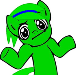 Size: 300x295 | Tagged: safe, artist:therazorbeatpony, oc, oc only, earth pony, pony, :i, looking at you, recolor, shrug, shrugpony, solo