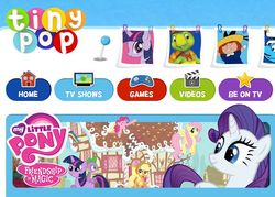 Size: 628x450 | Tagged: safe, applejack, fluttershy, pinkie pie, rainbow dash, rarity, spike, twilight sparkle, g4, faic, mane six, my little pony logo, tiny pop