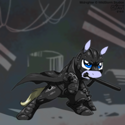 Size: 500x500 | Tagged: safe, artist:drjavi, pony, midnighter, ponified, solo, the authority