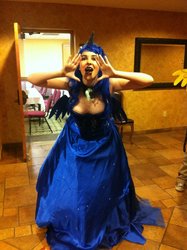 Size: 717x960 | Tagged: safe, artist:lochlan o'neil, princess luna, human, g4, cosplay, irl, irl human, photo, solo, traditional royal canterlot voice