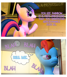 Size: 754x864 | Tagged: safe, artist:roxannegoat, rainbow dash, twilight sparkle, g4, 3d, butt, gmod, plot, twibutt