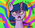 Size: 1920x1536 | Tagged: safe, artist:skweebl, twilight sparkle, g4, high, solo, trippy