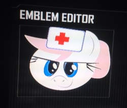Size: 988x844 | Tagged: safe, nurse redheart, g4, call of duty, call of duty: black ops 2, emblem editor, female, solo