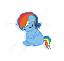 Size: 4000x3846 | Tagged: safe, artist:godoffury, part of a set, rainbow dash, pegasus, pony, g4, baby, baby pony, blushing, cute, dashabetes, female, filly, filly rainbow dash, foal, high res, pillow, simple background, sleeping, solo