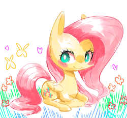 Size: 700x650 | Tagged: safe, artist:30clock, fluttershy, g4, female, pixiv, solo