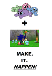 Size: 1096x1592 | Tagged: safe, chao, fluffy pony, chao garden, exploitable meme, make it happen, male, meme, sonic the hedgehog, sonic the hedgehog (series)