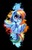 Size: 1224x1920 | Tagged: safe, artist:kaermter, rainbow dash, pegasus, pony, g4, black background, cute, dashabetes, female, looking at you, open mouth, simple background, smiling, solo, spread wings, underhoof, wings