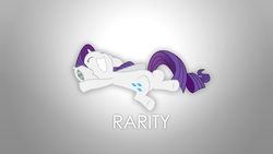 Size: 1920x1080 | Tagged: safe, artist:fiftyniner, rarity, g4, female, minimalist, pillow, smiling, solo, trace, vector, wallpaper