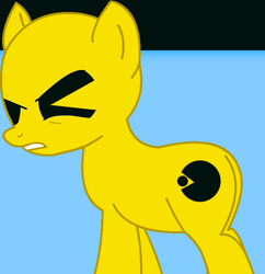 Size: 500x517 | Tagged: safe, pony, eyes, pac-man, ponified, solo, style emulation