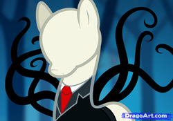 Size: 794x556 | Tagged: safe, artist:dawn, pony, dragoart, ponified, slendermane, slenderpony, solo