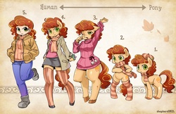 Size: 1600x1035 | Tagged: safe, artist:shepherd0821, oc, oc only, human, anthro, semi-anthro, unguligrade anthro, anthro chart, clothes, humanized, skirt, sweater