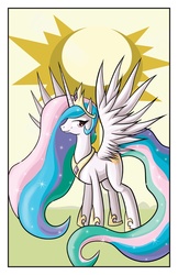 Size: 776x1200 | Tagged: safe, artist:xexus, princess celestia, g4, female, solo