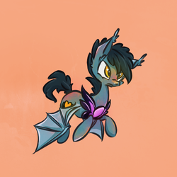 Size: 500x500 | Tagged: safe, artist:syntactics, oc, oc only, bat pony, pony, asclepius, solo
