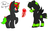 Size: 1024x662 | Tagged: safe, artist:fangkittyartist, oc, oc only, alicorn, pegasus, pony, blushing, love, rose