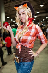 Size: 798x1200 | Tagged: safe, artist:xsoulxxxreaperx, applejack, human, g4, cosplay, irl, irl human, photo