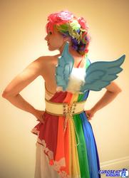 Size: 1484x2048 | Tagged: safe, artist:burloire, artist:rose0fmay, rainbow dash, human, g4, cosplay, irl, irl human, photo, solo