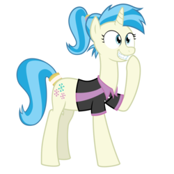 Size: 2000x2000 | Tagged: safe, artist:aaron amethyst, artist:the smiling pony, allie way, pony, unicorn, g4, .svg available, braces, female, grin, mare, simple background, smiling, solo, svg, transparent background, vector