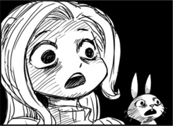 Size: 322x235 | Tagged: safe, artist:shepherd0821, angel bunny, fluttershy, anthro, g4, ambiguous facial structure, clothes, horrified, inglip, meme, monochrome, omg face, raisins, reaction image, shocked, sweater, sweatershy