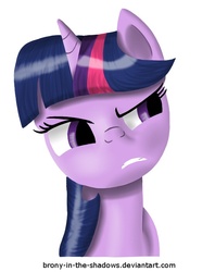 Size: 555x699 | Tagged: safe, artist:brony-in-the-shadows, twilight sparkle, g4, female, solo, twilight sparkle is not amused, unamused