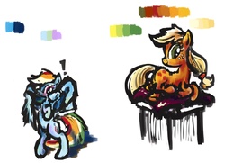 Size: 3103x2250 | Tagged: safe, artist:explonova, applejack, rainbow dash, g4, color palette