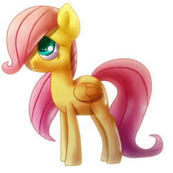 Size: 1200x1200 | Tagged: safe, artist:zoiby, fluttershy, g4, cute, female, filly, solo