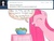 Size: 640x480 | Tagged: safe, pinkie pie, ask pinkamena diane pie, g4, alfalfa, ask, dialogue, female, food, solo, table, tumblr