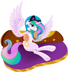 Size: 2408x2538 | Tagged: safe, artist:kas92, princess celestia, alicorn, pony, g4, cat ears, collar, female, mare, paws, simple background, solo, transparent background