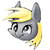 Size: 350x350 | Tagged: safe, artist:30clock, derpy hooves, pegasus, pony, g4, female, head, mare, pixiv, scrunchy face, solo