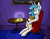 Size: 1024x796 | Tagged: safe, artist:onicka12, princess celestia, g4, book, chair, female, lamp, solo