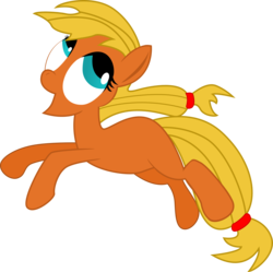 Size: 2748x2734 | Tagged: safe, applejack, g4, female, filly, jumping, simple background, solo