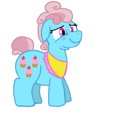 Size: 470x496 | Tagged: safe, artist:ishimarude, artist:starryoak, cup cake, earth pony, pony, g4, elderly, female, older, simple background, solo, transparent background