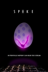 Size: 800x1191 | Tagged: safe, artist:flare-chaser, spike, alien, g4, alien (franchise), egg, parody, poster