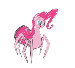 Size: 1680x1512 | Tagged: safe, artist:linas3001, pinkie pie, spider, g4, female, simple background, solo, species swap, spider pie, transparent background