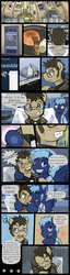 Size: 850x3300 | Tagged: safe, artist:saturnspace, doctor whooves, star hunter, time turner, g4, ask, comic, glasses, jack harkness, tumblr