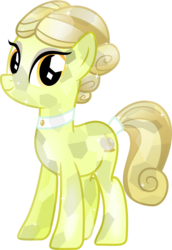 Size: 3216x4684 | Tagged: safe, artist:vector-brony, golden glitter, crystal pony, pony, g4, looking at you, simple background, solo, transparent background, vector