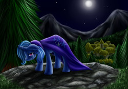 Size: 765x535 | Tagged: safe, artist:aschenstern, trixie, pony, unicorn, g4, crying, exile, female, mare, sad, solo, the sad and depressive trixie