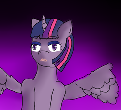 Size: 599x545 | Tagged: safe, artist:iluvgurlswithglasses, twilight sparkle, alicorn, pony, g4, female, makeup, mare, request, solo, twilight sparkle (alicorn), wat