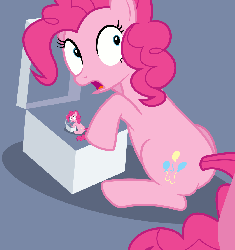 Size: 1077x1143 | Tagged: safe, artist:masem, pinkie pie, g4, animated, box, droste effect, female, inception, pinkception, recursion, solo, the box, vector, wander over yonder