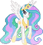 Size: 85x90 | Tagged: safe, artist:seahawk270, princess celestia, alicorn, pony, g4, female, gif, mare, non-animated gif, pixel art, simple background, solo, spread wings, sprite, transparent background, wings