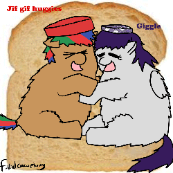 Size: 720x720 | Tagged: safe, artist:fillialcacophony, fluffy pony, animated, jif, sandwich fluffies, smuckers