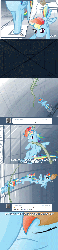 Size: 800x3416 | Tagged: safe, artist:feather, rainbow dash, ask rainbow danger dash, g4, animated, ask, female, hat, solo, tumblr
