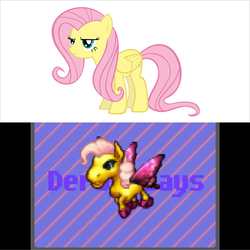 Size: 2048x2048 | Tagged: safe, fluttershy, g4, bootleg, fluttershy is not amused, google play, unamused