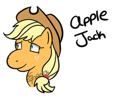 Size: 400x316 | Tagged: safe, artist:lissyannechan, applejack, g4, bust, female, simple background, solo