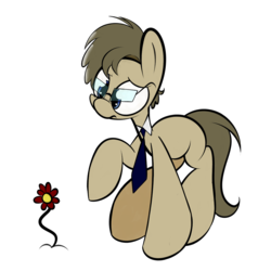 Size: 1280x1280 | Tagged: dead source, safe, artist:turtlefarminguy, doctor whooves, time turner, g4, doctor who, glasses, male, solo, tenth doctor