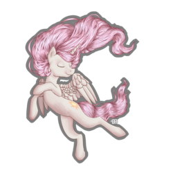 Size: 1280x1280 | Tagged: safe, artist:sketchymuffin, princess celestia, alicorn, pony, g4, female, pink-mane celestia, simple background, solo, transparent background