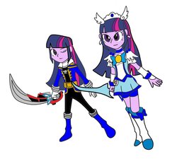 Size: 943x847 | Tagged: safe, artist:omegaridersangou, twilight sparkle, equestria girls, g4, blue ranger, cosplay, cure beauty, glitter breeze, gokai blue, gokaiger, kaizoku sentai gokaiger, power rangers, power rangers super megaforce, precure, pretty cure, smile precure, super sentai