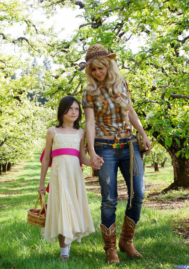 Safe Artist Rose Fmay Apple Bloom Applejack Human Cosplay Irl Irl Human Photo