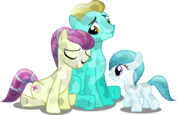 Size: 5050x3291 | Tagged: safe, artist:vector-brony, bright smile, castle (crystal pony), fleur de verre, glass slipper, crystal pony, pony, g4, background pony, female, filly, male, mare, simple background, stallion, transparent background, vector