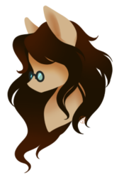 Size: 220x327 | Tagged: safe, artist:haventide, oc, oc only, pony, bust, female, glasses, mare, solo