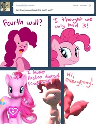 Size: 500x647 | Tagged: safe, artist:steveholt, pinkie pie, g4, 3d, brushable, female, fourth wall, pinkie pie answers, solo, toy, tumblr